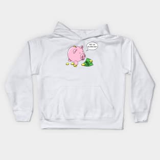 Cute piggy bank Kids Hoodie